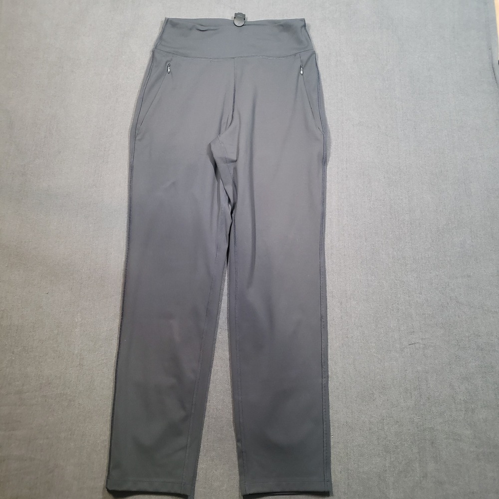 Ninepine Activewear Pants Womens Size S Grey Recycled Polyester Stretch Zipper